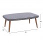 Mobile Preview: SAN DIEGO 4 pcs. - Lounge furniture - Aluminum - CASSIE - Warm gray