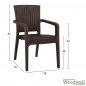 Mobile Preview: Outdoor chairs buy cheap ▶ Bistro and patio chair with armrests, in brown color