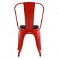 Preview: Antique chair in red with seat upholstery