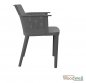 Preview: Design chair, set of 4 plastic, dark gray