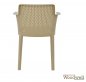 Mobile Preview: Design chair, set of 4 plastic, beige