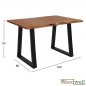 Preview: Bar table made of solid acacia wood in natural color | Tree trunk furniture