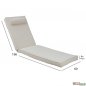 Preview: Macedonia sun bed cushion made of TEXTILINE 1x2 in cream color Preview: Macedonia sun bed cushion made of TEXTILINE 1x2 in cream color