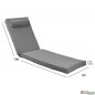 Preview: Macedonia sun bed cushion made of TEXTILINE in gray color Preview: Macedonia sun bed cushion made of TEXTILINE in gray color