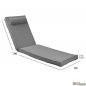 Preview: Macedonia sun bed cushion made of TEXTILINE in gray color