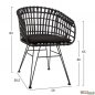 Mobile Preview: Allegra Wicker outdoor chair in black