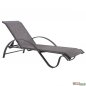 Preview: Professional aluminum sun lounger with textline in gray. Preview: Professional aluminum sun lounger with textline in gray.