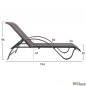 Preview: Professional aluminum sun lounger with textline in gray. Preview: Professional aluminum sun lounger with textline in gray.