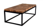 Preview: Design coffee table in acacia wood and black frame