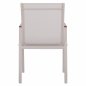 Mobile Preview: ALUMINUM ARMCHAIR SHYLA WHITE WITH TEXTILENE & POLYWOOD 53x67x86 cm