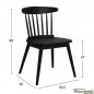 Preview: Marini kitchen and dining room chair made of wood in black