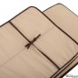 Preview: Waterproof ecru pillow 5 cm with brown rally around the pillow and the zipper Preview: Waterproof ecru pillow 5 cm with brown rally around the pillow and the zipper