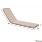 Preview: Waterproof sun lounger cushion in beige Preview: Waterproof sun lounger cushion in beige