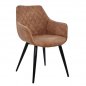Mobile Preview: Dining chair 'Mando' with armrests Brown