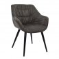 Mobile Preview: Dining chair 'Mando' with armrests gray