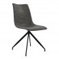 Preview: Dining chair made of artificial leather gray
