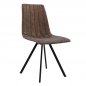 Mobile Preview: Chair in metal imitation leather brown