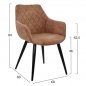 Mobile Preview: Dining chair 'Mando' with armrests Brown