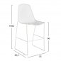 Preview: Metal bar stool, Wire, furniture design, weiß