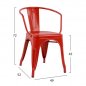 Mobile Preview: Metal chair rot color