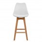 Mobile Preview: Bar stool VEGAS made of wood and polypropylene | In white
