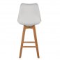 Mobile Preview: Bar stool VEGAS made of wood and polypropylene | In white