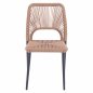 Mobile Preview: GREY ALUMINUM CHAIR WITH PE ROPE BEIGE 45x63x82 cm