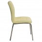 Preview: Kitchen chair with nickel chain and leather | In cream color
