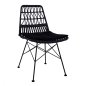 Mobile Preview: Allegra Wicker chair for inside and outside in black