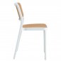 Preview: CHAIR POLYPROPYLENE WHITE AND BEIGE 41x49x102 cm