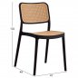Mobile Preview: CHAIR POLYPROPYLENE BLACK AND BEIGE 41x49x102 cm