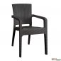 Mobile Preview: Outdoor Armchair Rattan in anthracite color