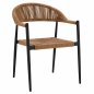 Mobile Preview: COAL ALUMINUM ARMCHAIR WITH BEIGE PE ROPE