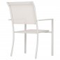 Mobile Preview: ARMCHAIR ALUMINUM FEDAN WHITE WITH WHITE TEXTLINE FABRIC 55.5x67.5x86cm