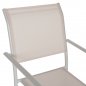 Mobile Preview: ARMCHAIR ALUMINUM FEDAN WHITE WITH WHITE TEXTLINE FABRIC 55.5x67.5x86cm