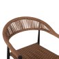 Mobile Preview: ARMCHAIR ALUMINUM BLACK WITH BEIGE PE RATTAN 56x60x78