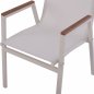 Mobile Preview: ALUMINUM ARMCHAIR SHYLA WHITE WITH TEXTILENE & POLYWOOD 53x67x86 cm