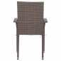 Mobile Preview: Outdoor Chair Wicker with Pillow Gray