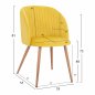 Preview: Leah yellow velvet armchair -
