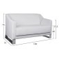 Mobile Preview: "Kizzy" Two-seater sofa in white