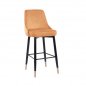 Mobile Preview: Serenity bar stool made of yellow velvet