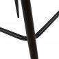 Preview: Bar stool VINTAGE made of metal and synthetic leather seat in gray-black