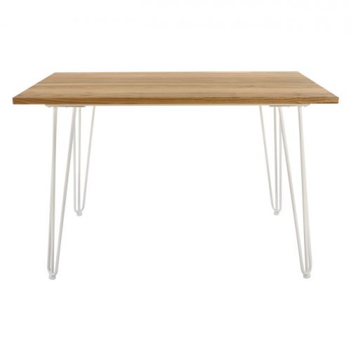 Resident dining table NATURAL WOOD 120x70x76cm | In white