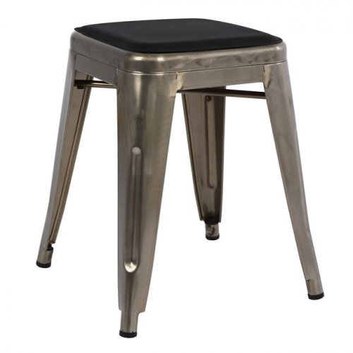 Cushion with Magnet for Industrial Barstool in PU black, Woodwell