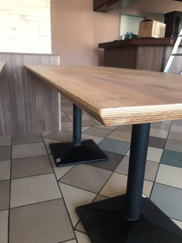 Zebrano table top made of multiplex with surface coating Zebrano table top made of multiplex with surface coating