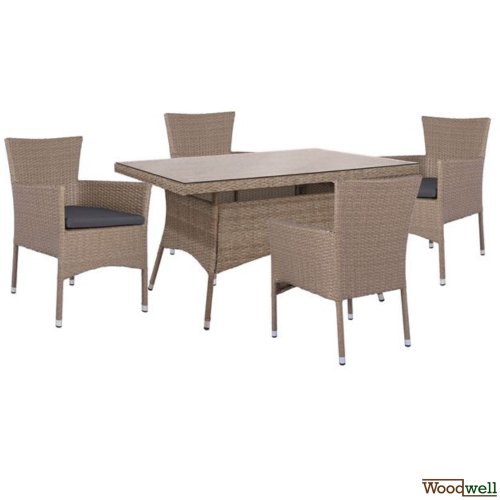 Brown mocha rattan dining table set Brown mocha rattan dining table set