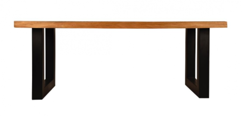 Dining table made of sturdy mango wood and metal frame Dining table made of sturdy mango wood and metal frame