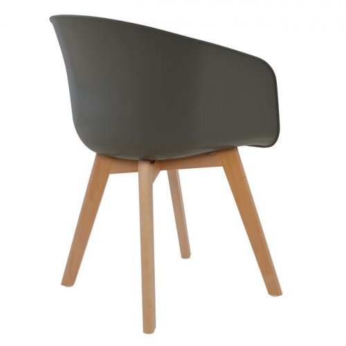 inspired Design DAW chair, polypropylene dining chair, gray,  Woodwell