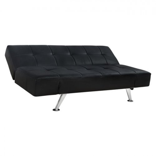 Sofa-Bed /THOM /Black PU /Woodwell
