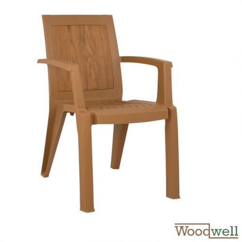 Outdoor Chairs buy cheap | Bistro and patio chair in modern wood design, in beige
